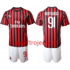 AC Milan Fodboldtrøjer BERTOLACCI 91 Børn Hjemmebanesæt 2019/20 Kort ærmer